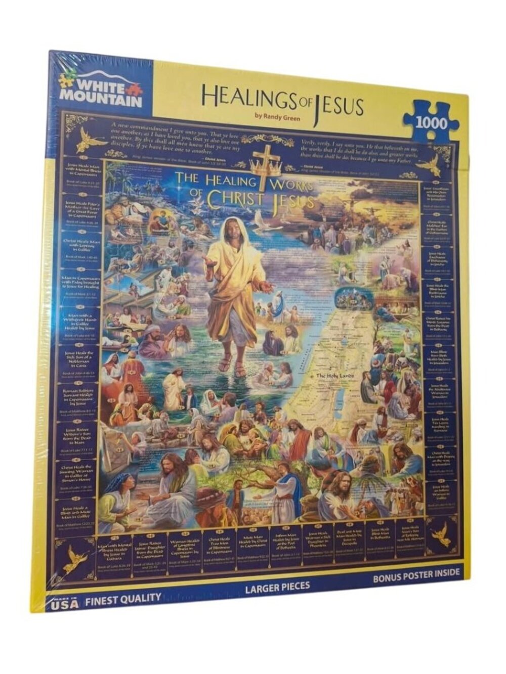 White Mountain Healings of Jesus 1000 Piece Jigsaw Puzzle Beautiful Biblical Art